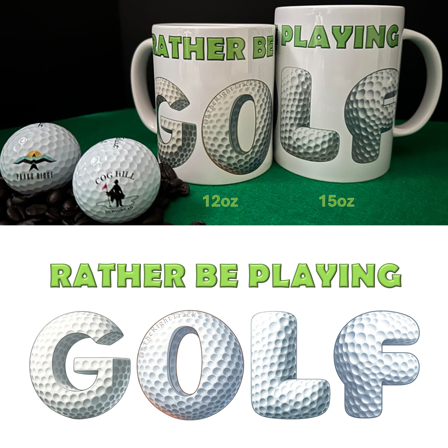 Z-Coffee Mug - RATHER BE PLAYING GOLF - M1