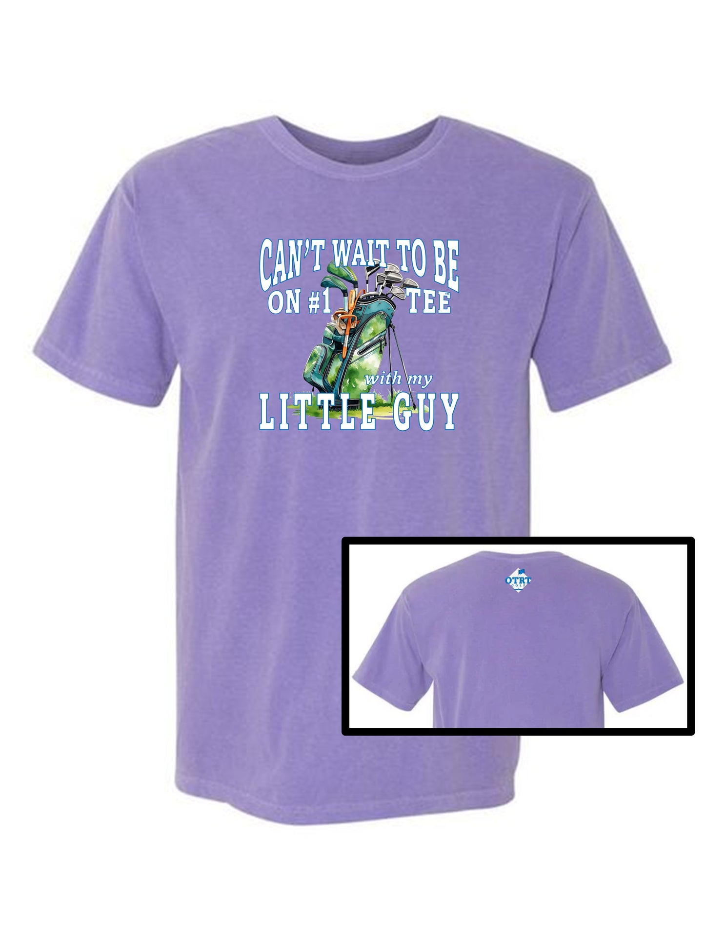 Golf T-Shirt For Dad "Can't Wait To Be On # 1 Tee With My Little Guy/Gal" 5 Colors