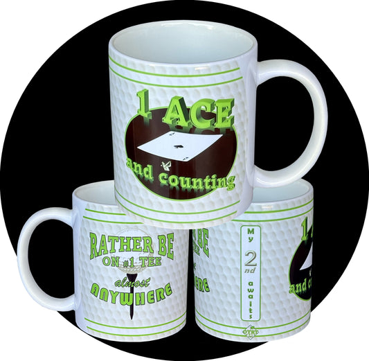 ACES™ Hole(s)-In-One Mug - 12oz & 15oz for any current hole-in-one tally.