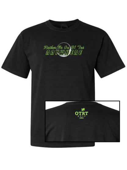03a - Golf T | Rather Be On #1 Tee™ almost ANYWHERE - Linear 1 - Comfort Colors 100% cotton - 9 Colors