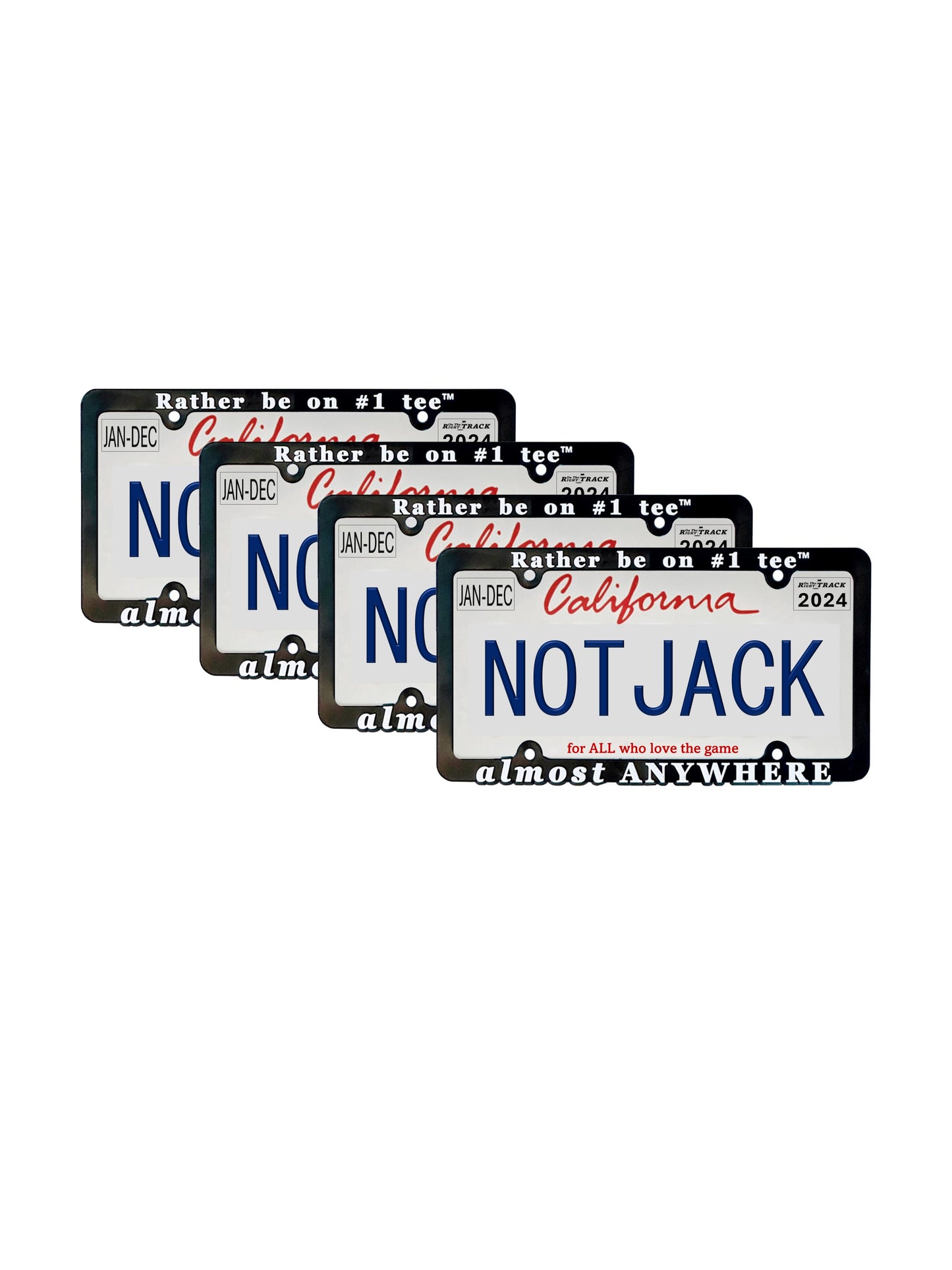 "Rather be on #1 tee™ almost ANYWHERE" Golf License Plate Frame