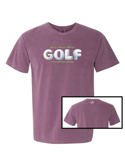 03c - Golf T - Just Need More GOLF Therapy - Comfort Colors 100% cotton,  9 Colors