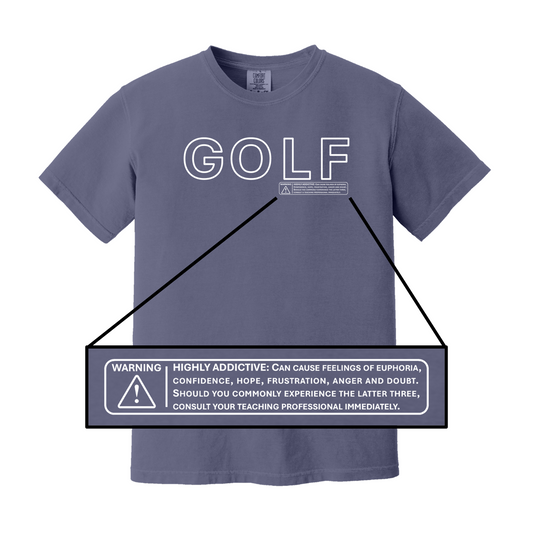 Golf T | GOLF WARNING - Comfort Colors cotton - 8 Colors