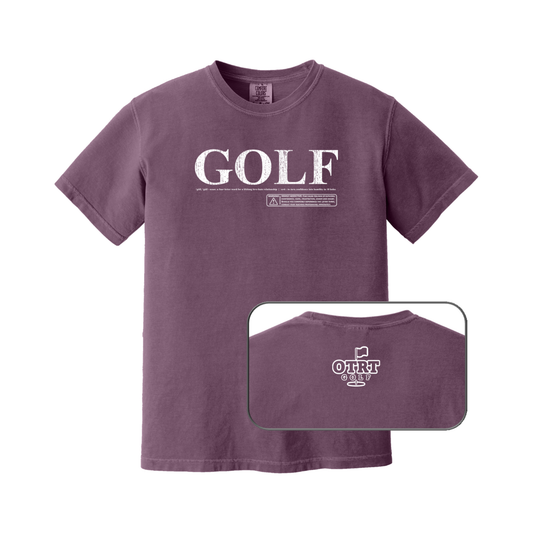 Golf T | GOLF WARNING - Comfort Colors cotton - 8 Colors