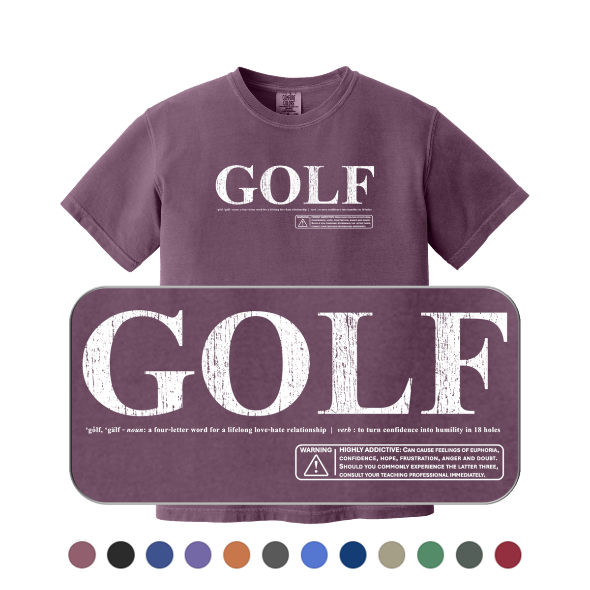 GOLF WARNING | Golf T-Shirt - Premium Cotton