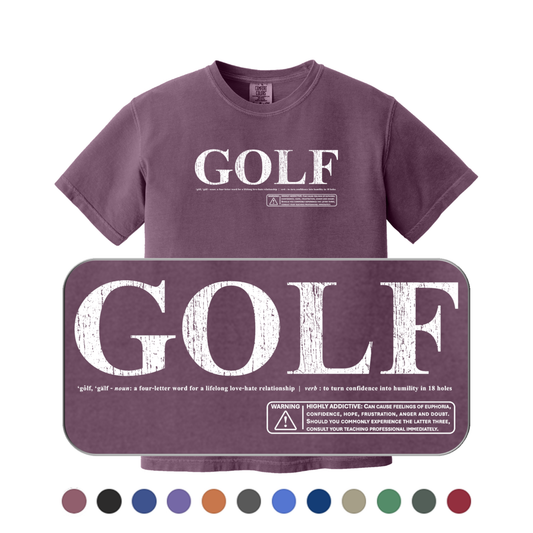 GOLF WARNING | Golf T-Shirt | Premium Cotton