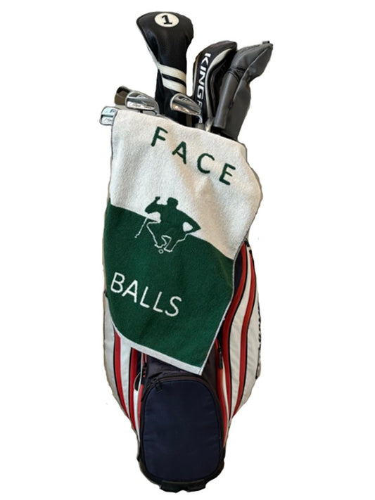 FACE/BALLS™ Golf Towel 16 x 24, 4 color options.  Made in USA.