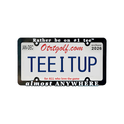 License Plate Frame | Rather be on #1 tee™...