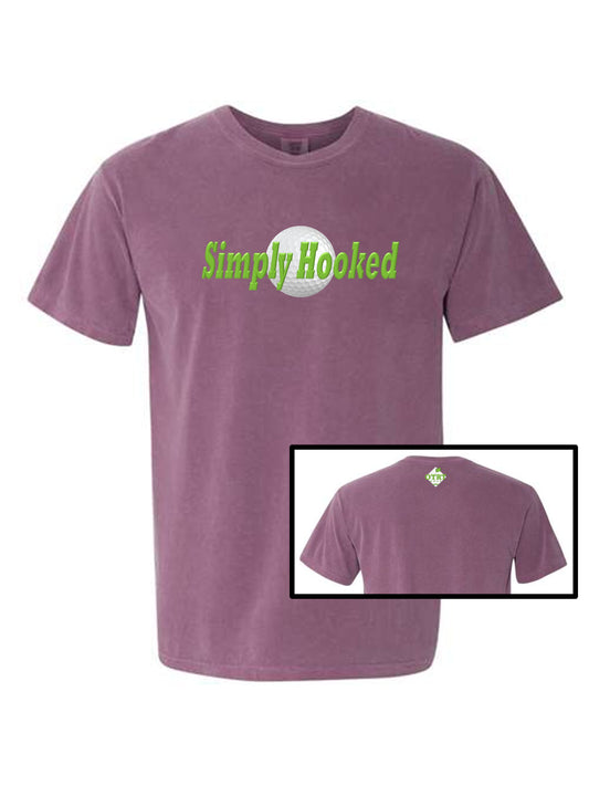 03b - Golf T - Simply Hooked - Comfort Colors 100% cotton,  9 Colors