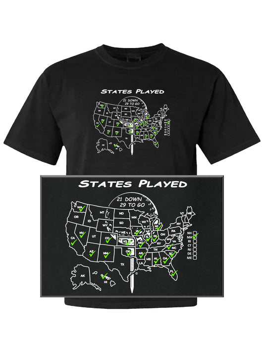 Custom Golf T | STATES YOU'VE PLAYED - Comfort Colors 100% Cotton