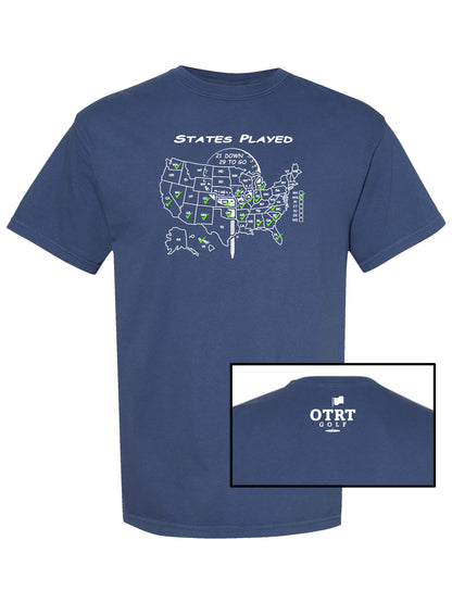 Custom Golf T | STATES YOU'VE PLAYED - Comfort Colors 100% Cotton