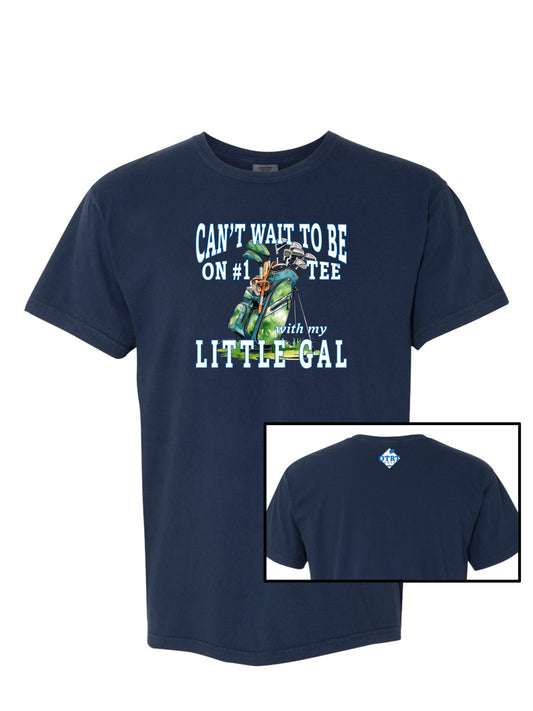 Golf T-Shirt For Dad "Can't Wait To Be On # 1 Tee With My Little Guy/Gal"  5 Colors