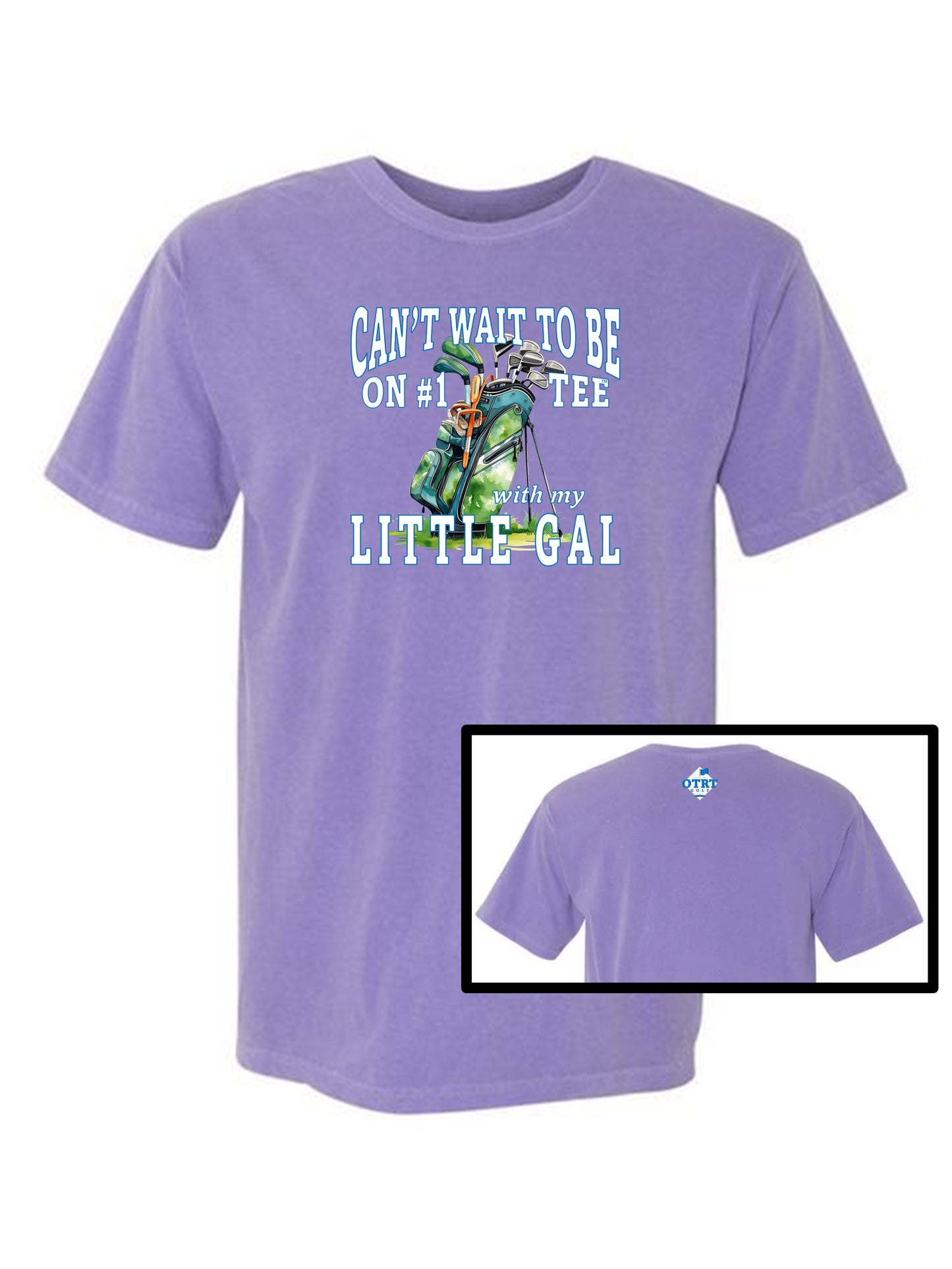 Golf T-Shirt For Dad "Can't Wait To Be On # 1 Tee With My Little Guy/Gal"  5 Colors
