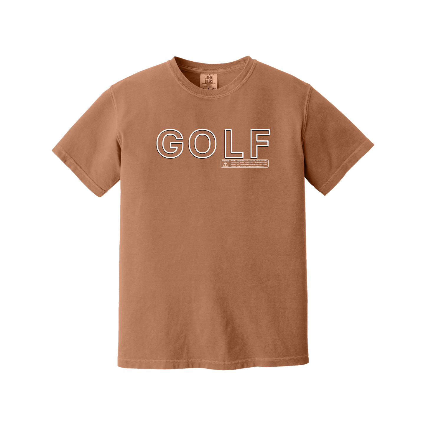 Golf T | GOLF WARNING - Comfort Colors cotton - 8 Colors