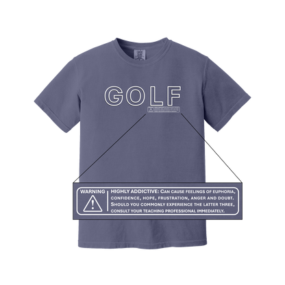 Golf T | GOLF WARNING - Comfort Colors cotton - 8 Colors