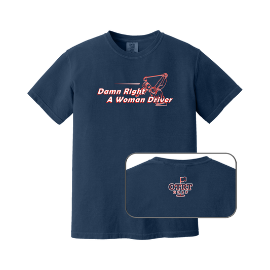 Woman Driver |  Womens Golf T-shirt | Premium Cotton 9 Colors