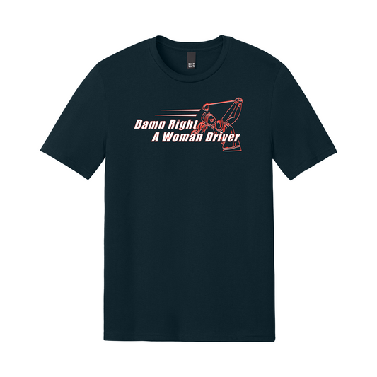 Golf T - Womens | Damn Right A Woman Driver |  100% cotton & 60/40 blend- 3 Colors